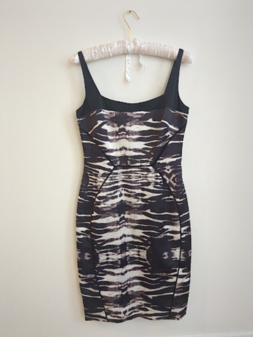 Jay Godfrey Abstract Print Sheath Dress Sleeveless Bodycon Evening Wear - Size 4